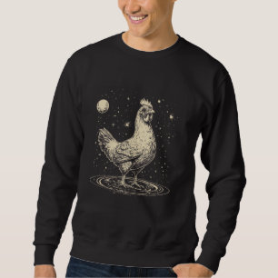 Sudadera Hen Retro Space para futuristas y aficionados a la