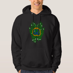 Sudadera Henna, color de la bandera india, entrega un gráfi