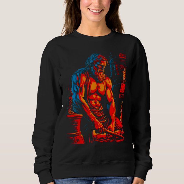 Sudadera Hephaestus Greek Mythology God of Fire 1 (Anverso)