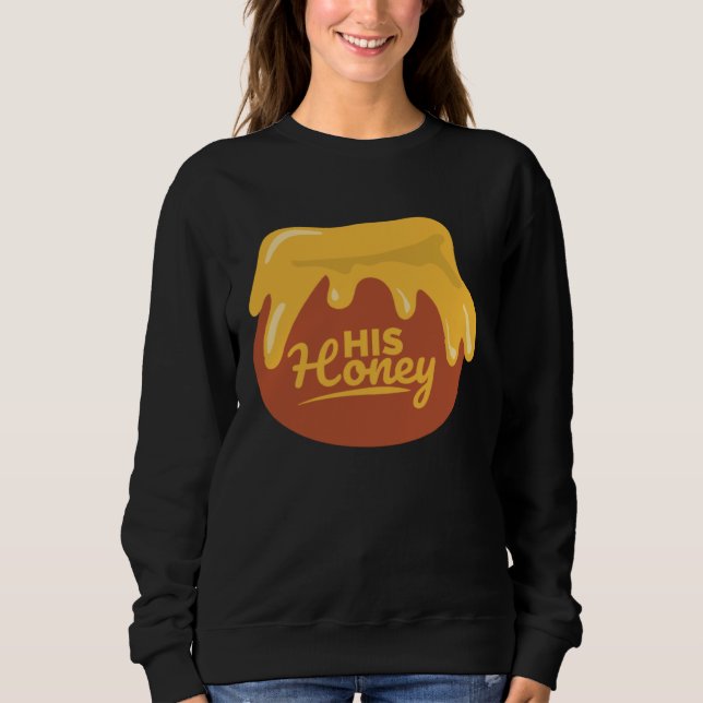 Sudadera Her Bee His Honey Couple Matching Valentine's Day  (Anverso)