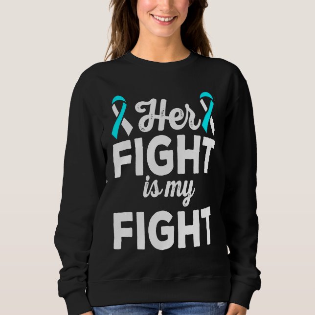 Sudadera Her Fight is My Fight Dysautonomia Awareness Ribbo (Anverso)