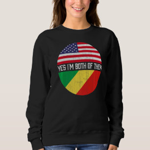 Sudadera Heredado de familia de bandera norteamericana mita