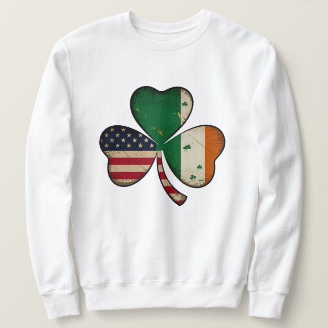 Sudadera "Herencia afortunada" 🍀 🇺 🇸 🇮 🇪 (Anverso del diseño)