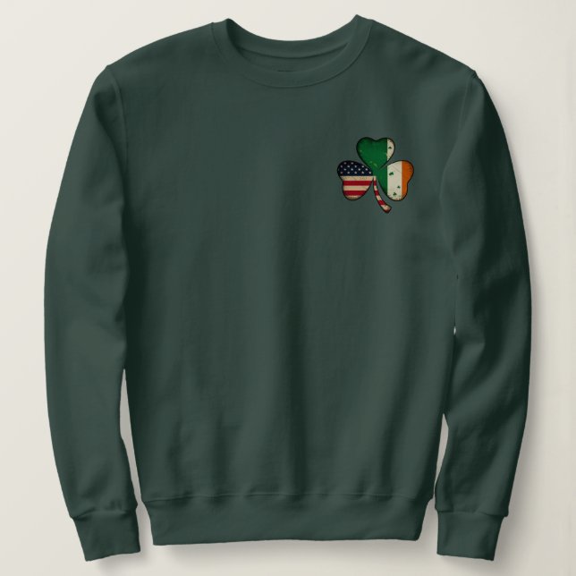 Sudadera "Herencia afortunada" 🍀 🇺 🇸 🇮 🇪 (Anverso del diseño)