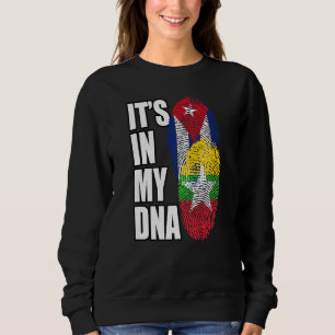 Sudadera Herencia De Bandera De Adn De Birmania Y Cuba
