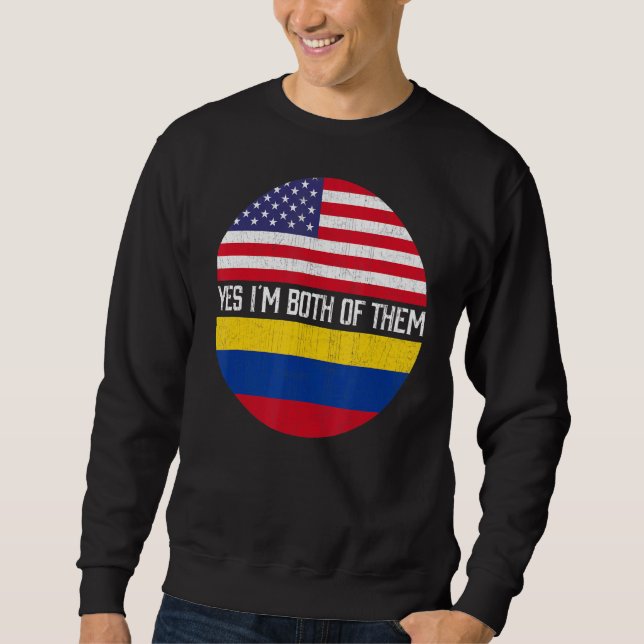 Sudadera Herencia de familia de bandera norteamericana medi (Anverso)