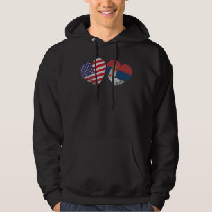 Sudadera Herencia de familia patriótica de bandera serbia n
