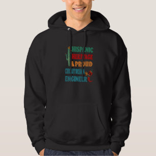 Sudadera Herencia hispana e ingeniero de circuitos orgullos