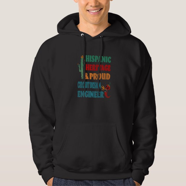 Sudadera Herencia hispana e ingeniero de circuitos orgullos (Anverso)