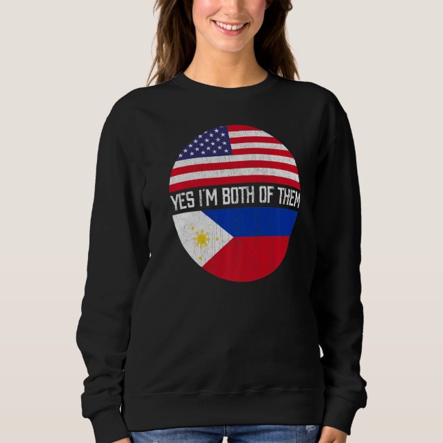 Sudadera Herita de la familia de bandera norteamericana mit (Anverso)