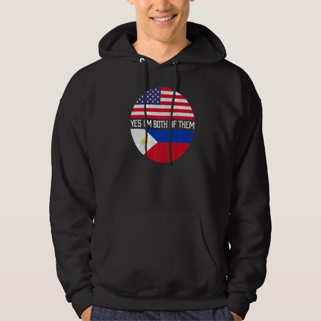 Sudadera Herita de la familia de bandera norteamericana mit (Anverso)