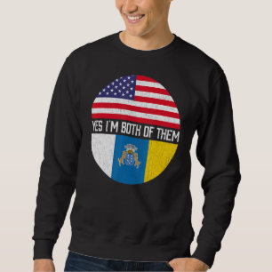 Sudadera Herita de la familia de bandera norteamericana mit