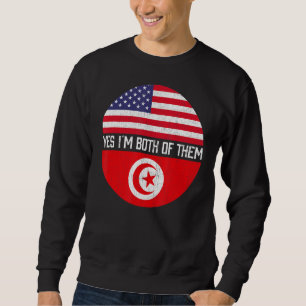 Sudadera Herita, familia de bandera de Estados Unidos mitad