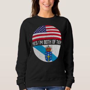 Sudadera Herita, familia de bandera de Estados Unidos mitad