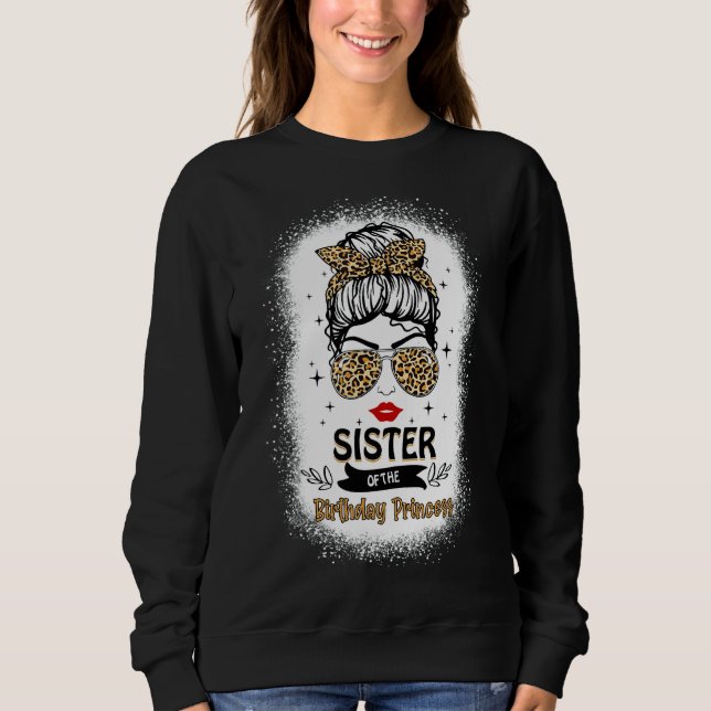 Sudadera Hermana De La Princesa De Cumpleaños (Anverso)