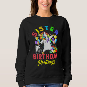 Sudadera Hermana De La Princesa De Cumpleaños Dabbing Unico