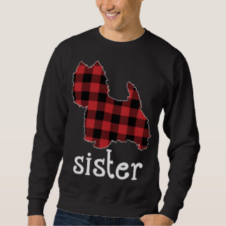 Sudadera Hermana de Red Plaid Navidades Westie Papá Coincid