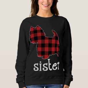 Sudadera Hermana de Red Plaid Navidades Westie Papá Coincid
