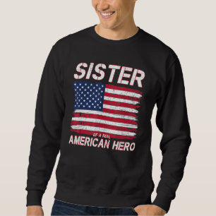 Sudadera Hermana De Un Héroe Estadounidense Real, Veterano 