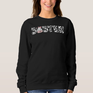 Sudadera Hermana Del Cumpleaños De La Chica Granja De Vaca