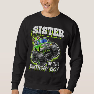Sudadera Hermana del cumpleaños del monstruo del bebé