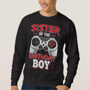 Sudadera Hermana Del Niño De Cumpleaños Que Coincide Con Vi