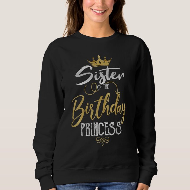 Sudadera Hermana Del Partido De Cumpleaños De La Princesa M (Anverso)