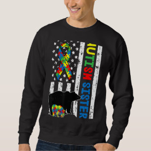 Sudadera Hermana en juego familia Autism Awareness American