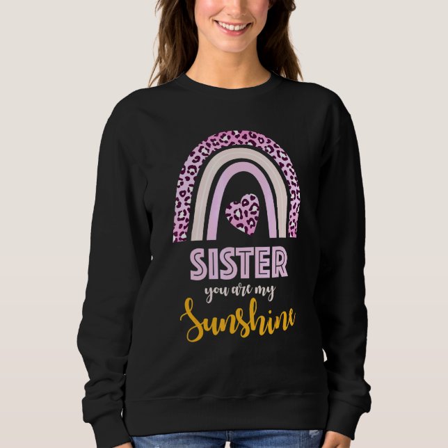 Sudadera Hermana Eres Mi Impresión Sunshine Pink Leopard W  (Anverso)