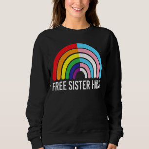 Sudadera Hermana Libre Abraza La Bandera Transgénero Arcoir