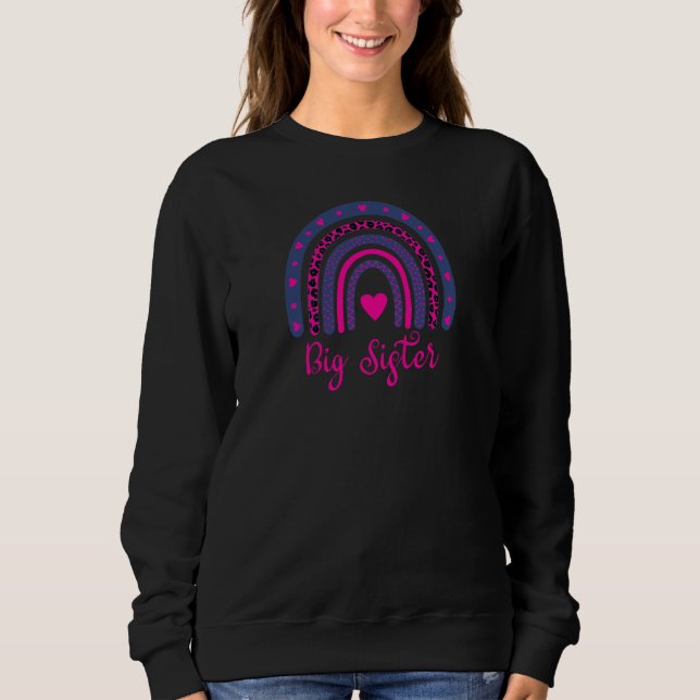 Sudadera Hermana Mayor Boho Rosa Arcoíris Hermana Mayor Her (Anverso)