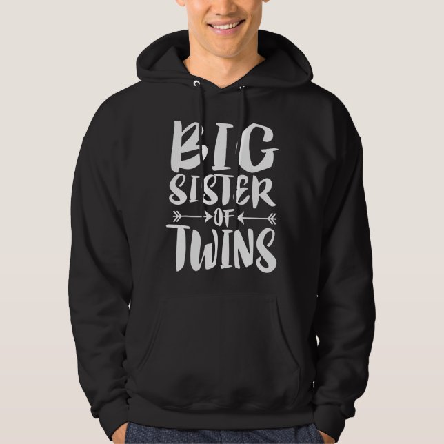 Sudadera Hermana Mayor De Gemelos Nueva Hermana Hermano (Anverso)
