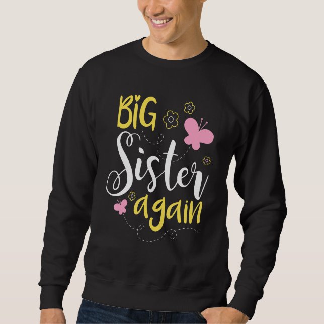 Sudadera Hermana mayor de nuevo - Hermana hija mayor (Anverso)