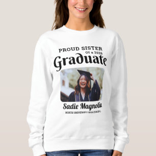 Sudadera Hermana orgullosa de una foto personalizada de gra