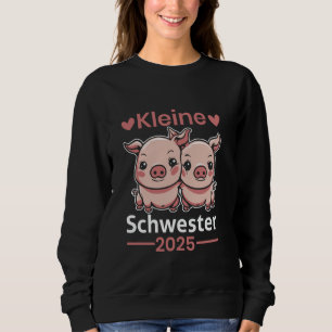 Sudadera Hermana pequeña 2025 Dos cerditos bebé rosados Her