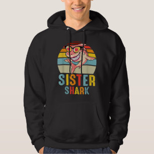 Sudadera Hermana tiburón vintage retro tiburón ama el Da de