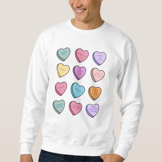 Sudadera Hermanas de Reducción de Daños Corazones de Carame (Anverso)
