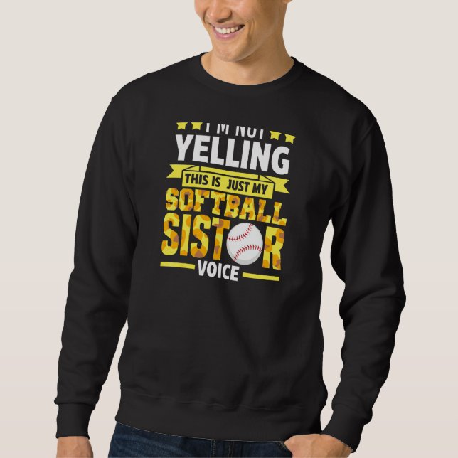 Sudadera Hermanas de Softball, mi hermana, mujer (Anverso)
