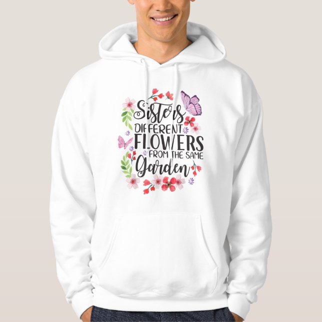 Sudadera Hermanas Flores Diferentes De La Misma Jardín Funn (Anverso)