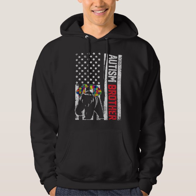 Sudadera Hermano de Bandera Americana Con Apoyo A La Concie (Anverso)
