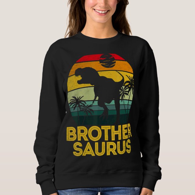 Sudadera Hermano de Dinosaurio Hermano Saurus Familia M (Anverso)