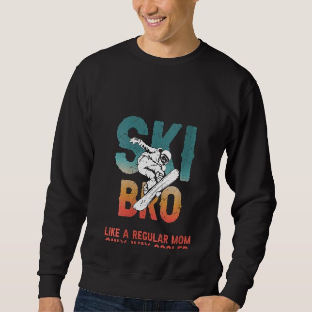 Sudadera Hermano de esquí femenino Divertido montaña esquí  (Anverso)