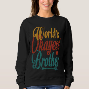 Sudadera Hermano De Estilo De Vintage Del Mundo Más Ocurrid