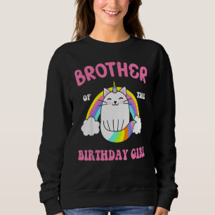 Sudadera Hermano De Unicornio Un Chica De Gato Gatito Con C