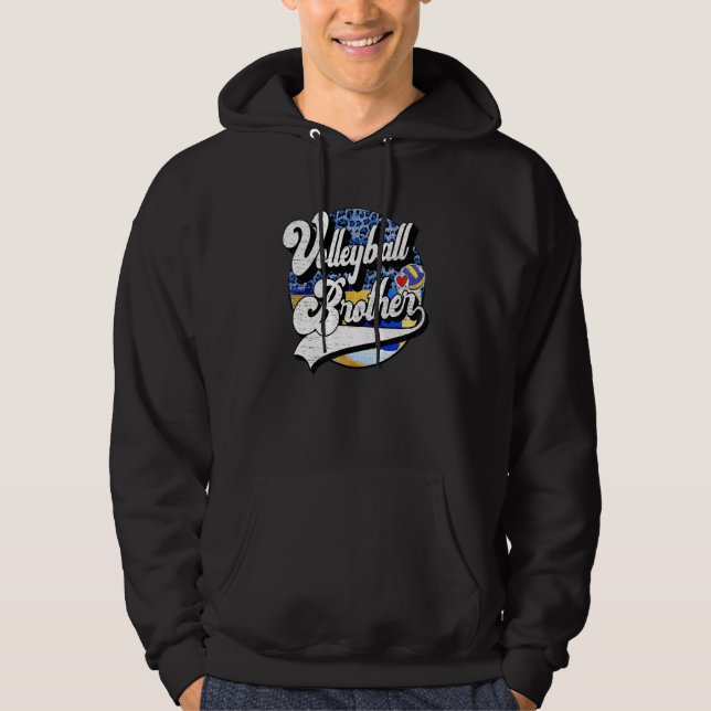 Sudadera Hermano de voleibol Partido familiar de voleibol v (Anverso)