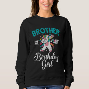 Sudadera Hermano Del Chica De Cumpleaños Unicorn Bro Bday