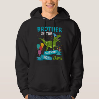 Sudadera Hermano del Cumpleañero T-Rex Dinosaurio Cumpleaño