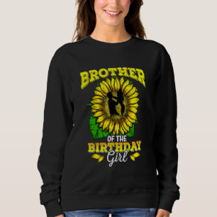 Sudadera Hermano Del Cumpleaños Chica Sunflower Cumpleaños