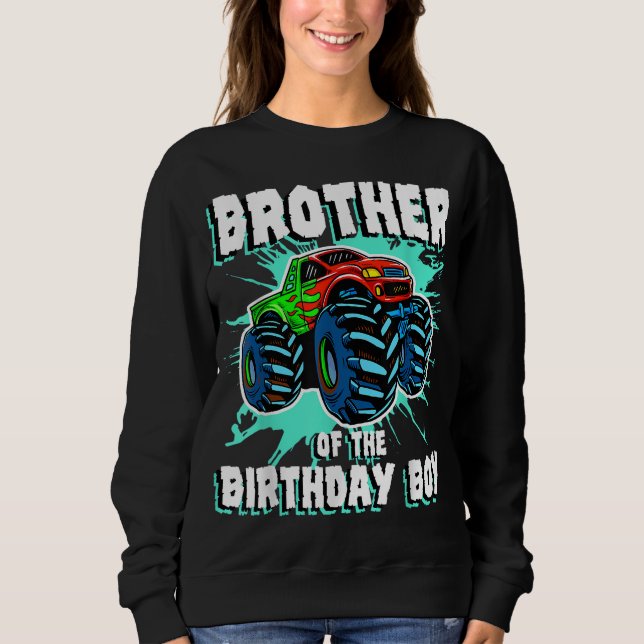 Sudadera Hermano del cumpleaños del monstruo de cumpleaños (Anverso)