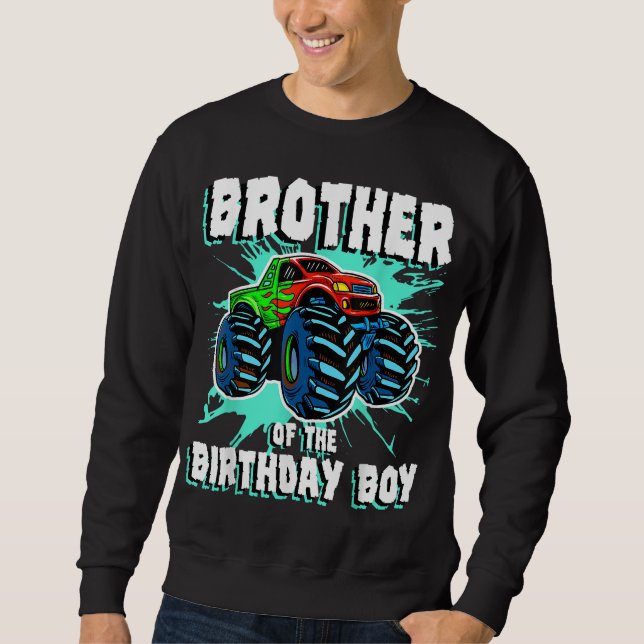 Sudadera Hermano del cumpleaños del monstruo de cumpleaños (Anverso)